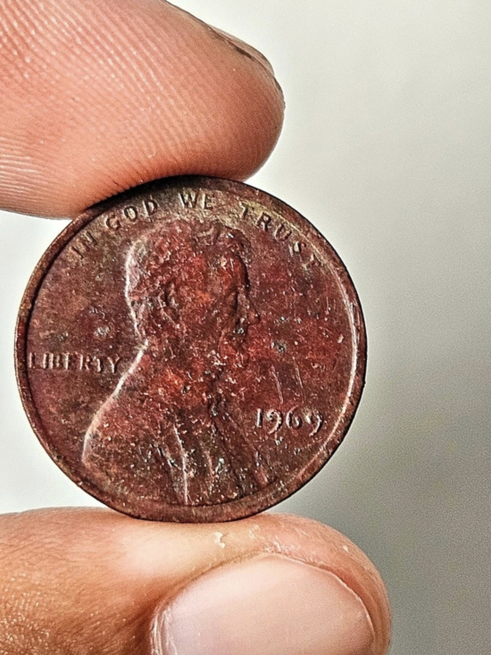 1969 VERY red Lincoln Penny, Multippe ERRORs